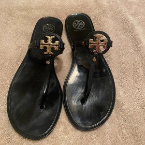 Tory Burch Sandals, Size 8, Black Patent